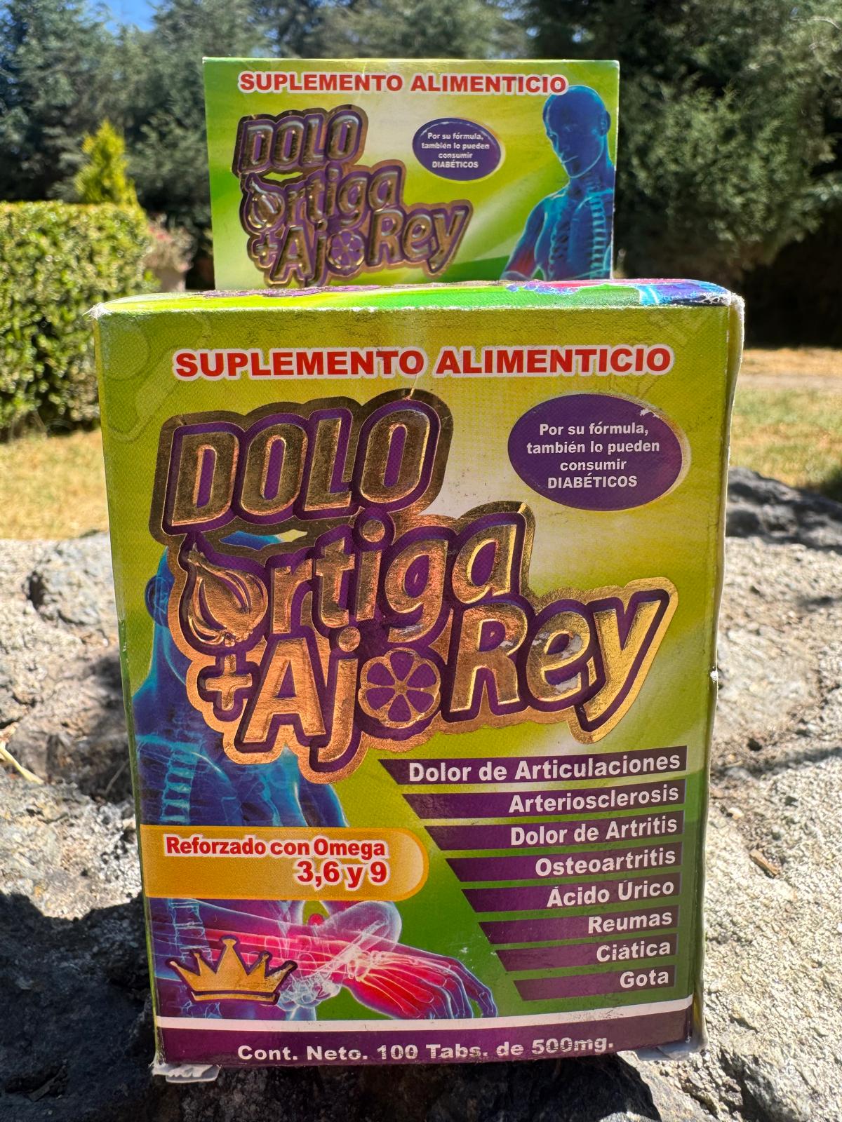SUPLEMENTO ALIMENTICIO DOLO ORTIGA +AJO REY