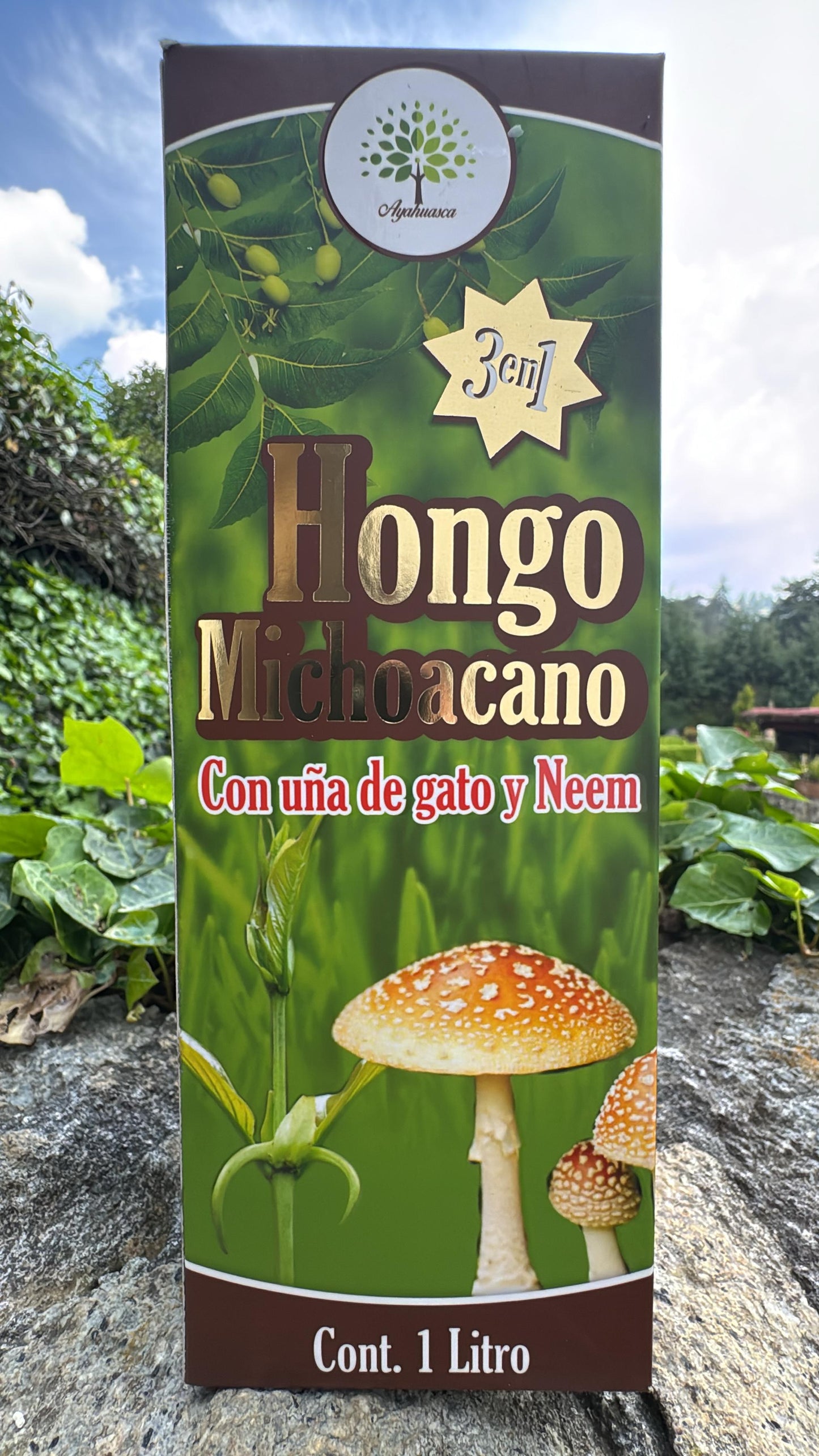 TONICO DE HONGO MICHOACANO CON UNA DE GATO Y NEEM