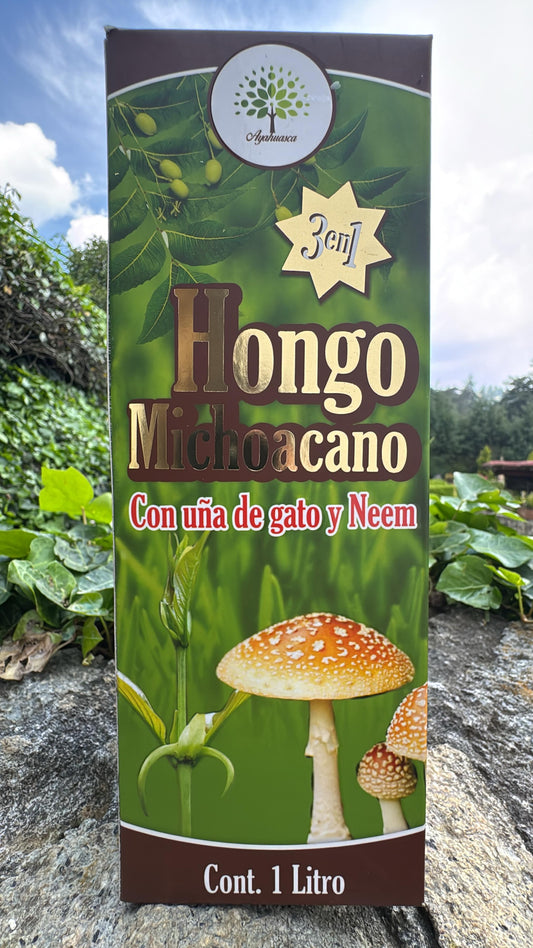 TONICO DE HONGO MICHOACANO CON UNA DE GATO Y NEEM