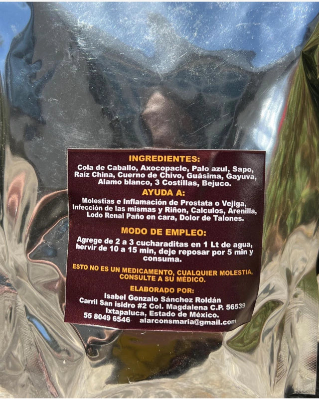 INFUSIÓN PARA RIÑON,PROSTATA Y VEJIGA